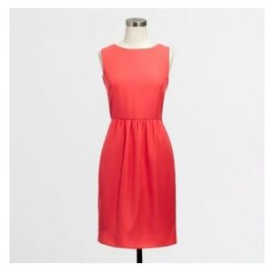 Jcrew Factory Waisted Coral Dress Size 8 Pockets
